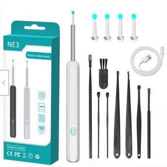 "WIRELESS EARWAX REMOVER OTOSCOPE 1080P; Expertly designed with HD camera and LED; Ensures accurate, hygienic ear care."