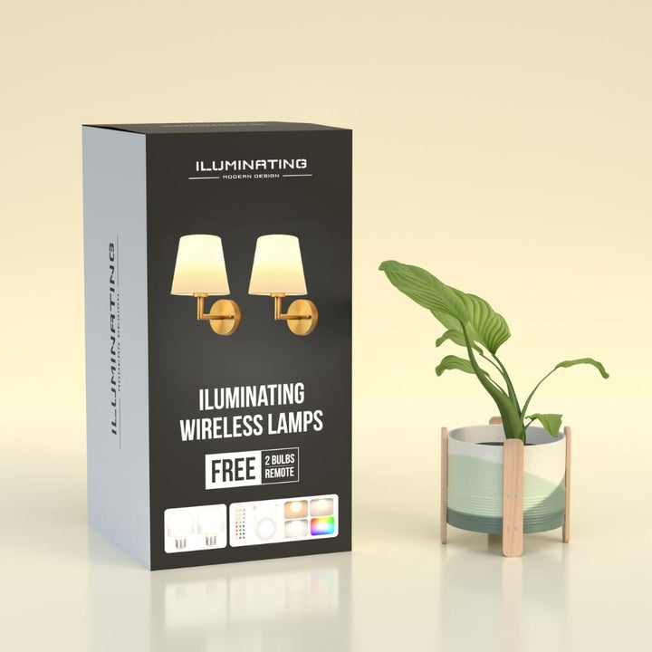 Wireless Fabric Wall Lamp - Vintage Style with Adjustable Lighting - Lexians