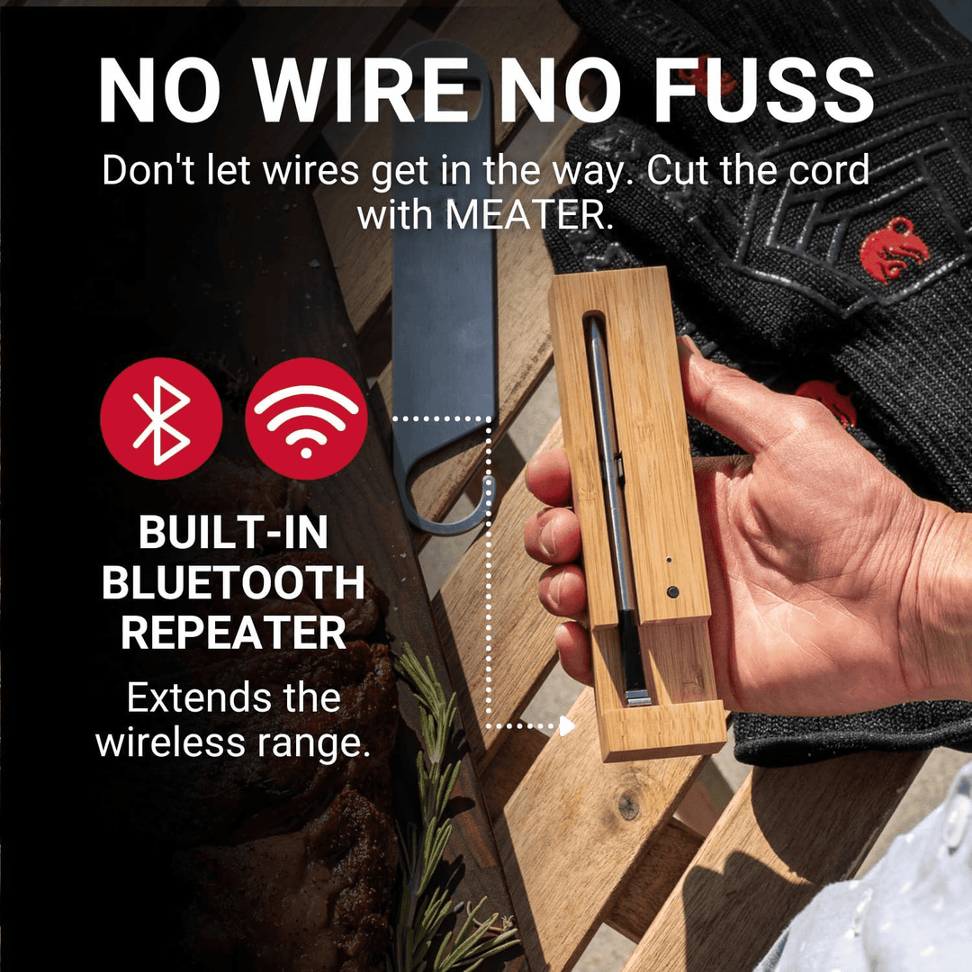 Wireless Smart Bluetooth Meat Thermometer - Gold - Lexians