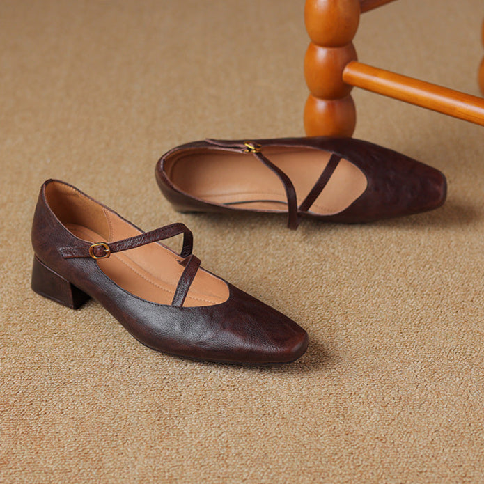 Elegant burgundy leather heels for women, designed with a distinct tapered heel