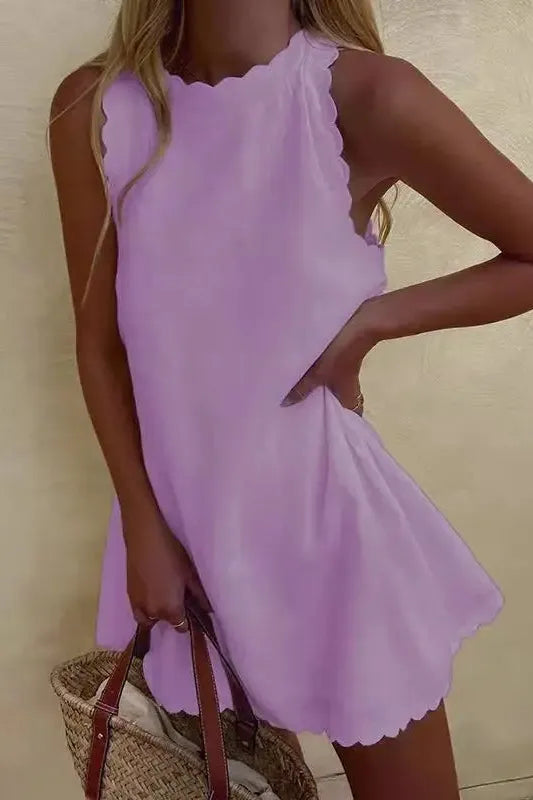 Chic women's tailored mini dress, perfect for a modern party, elegant evening, or day look.