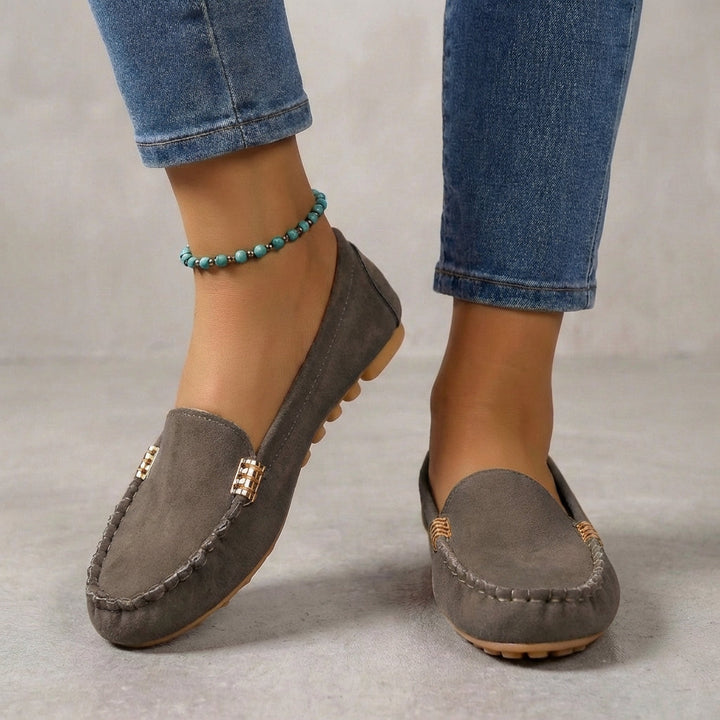 Orthopedic driving moccasins for women, designed for all-day comfort, support, and casual style.