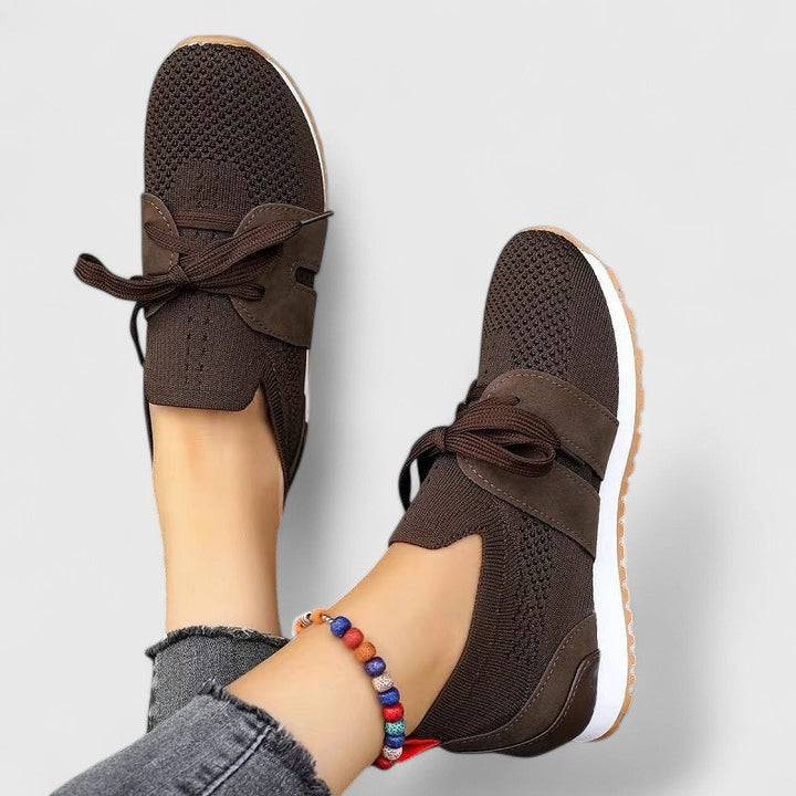 Stylish women's slip-on sneakers: orthopedic design, comfortable, breathable, and great for walking.