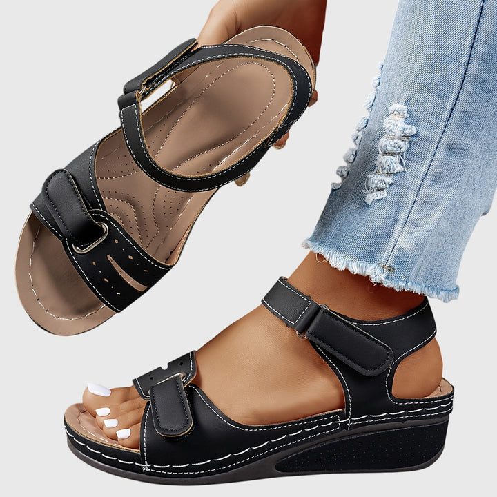 Stylish crystal orthopedic sandals for women, offering all-day comfort and foot health.