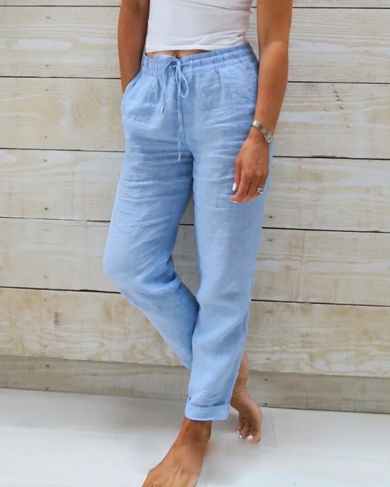 Chic women's lightweight pants, modern wear for effortless style. Perfect comfortable bottoms.