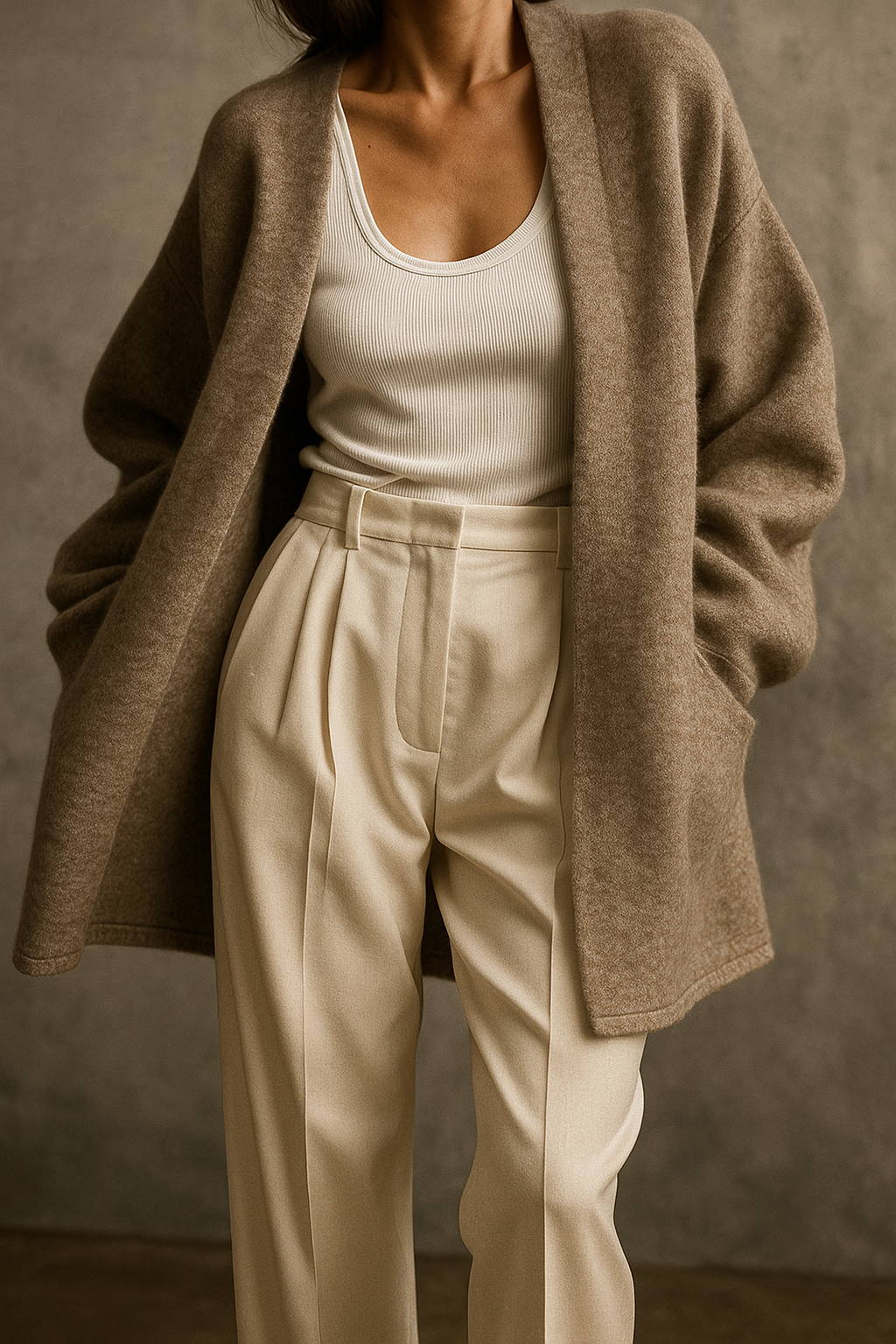 Merino blend knit cardigan for women, offering warmth and elegance as casual outerwear