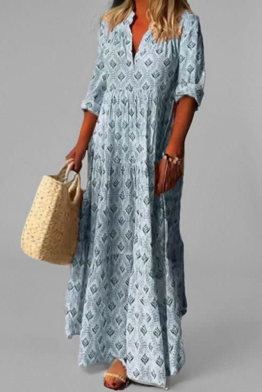 Chic women's occasion dress: a flowing tiered maxi design for ultimate summer elegance.