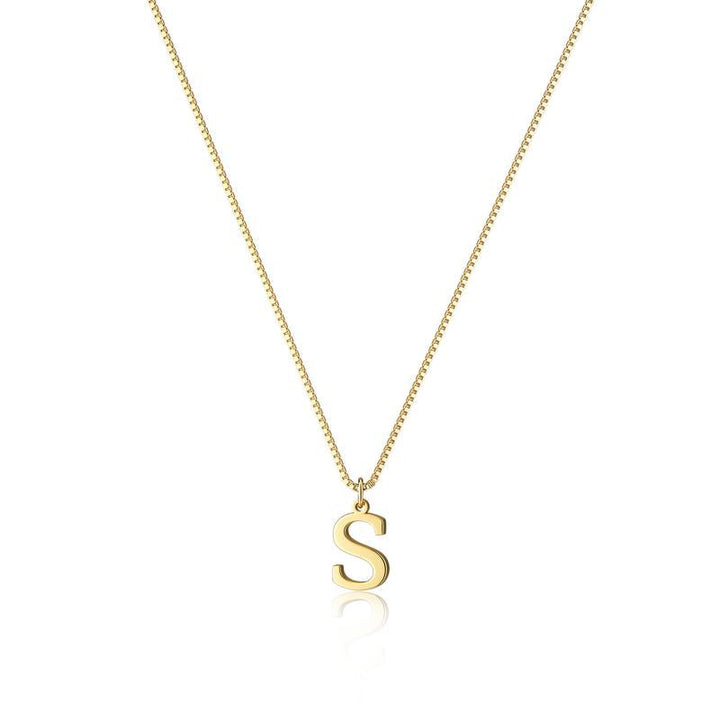 Gold initial necklace, women's unique personalized and fashionable accessory