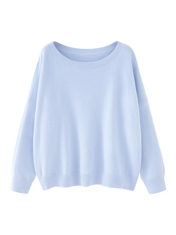Stylish women's pullover sweater, soft knit texture, cashmere blend, ideal for effortless fashion