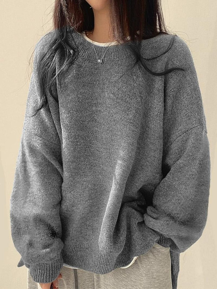 Women's Luxe Wool Blend Slouchy Sweater, oversized knit for casual winter comfort in a soft hue