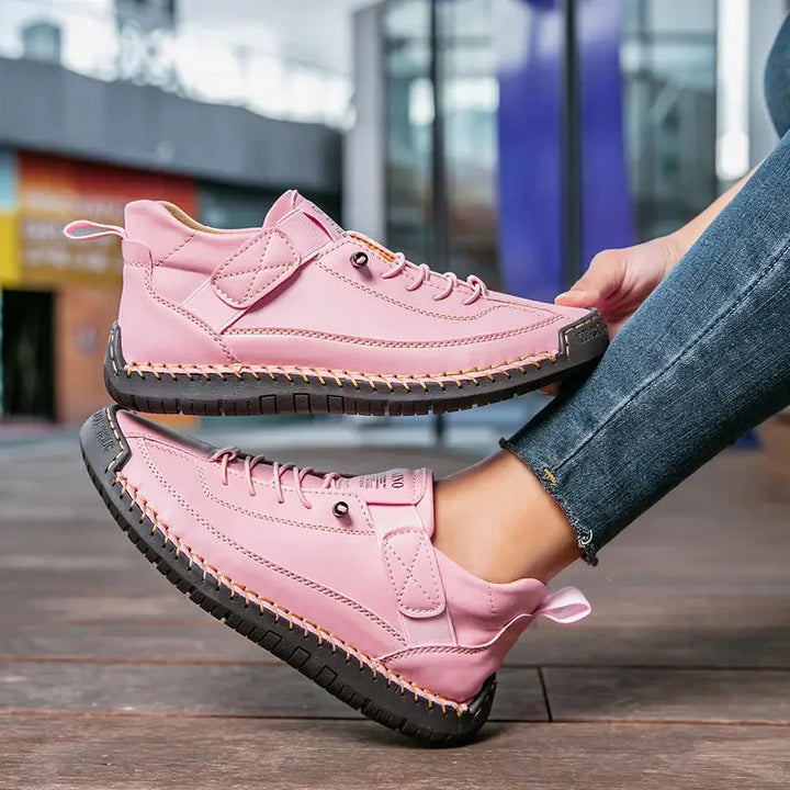 Women's multi-color Orthoflex athletic shoes, designed as ergonomic walking shoes for optimal comfort.