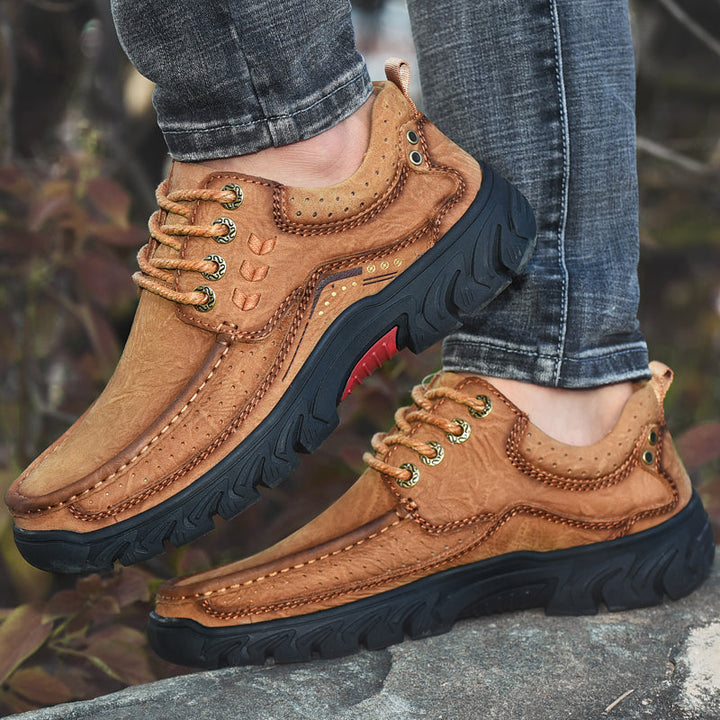 Women's black orthopedic leather ankle boots, comfortable and sleek design