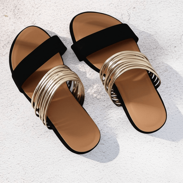 Premium women's orthopedic slides for arch support. Lightweight, comfortable slip-on sandals ideal for summer.