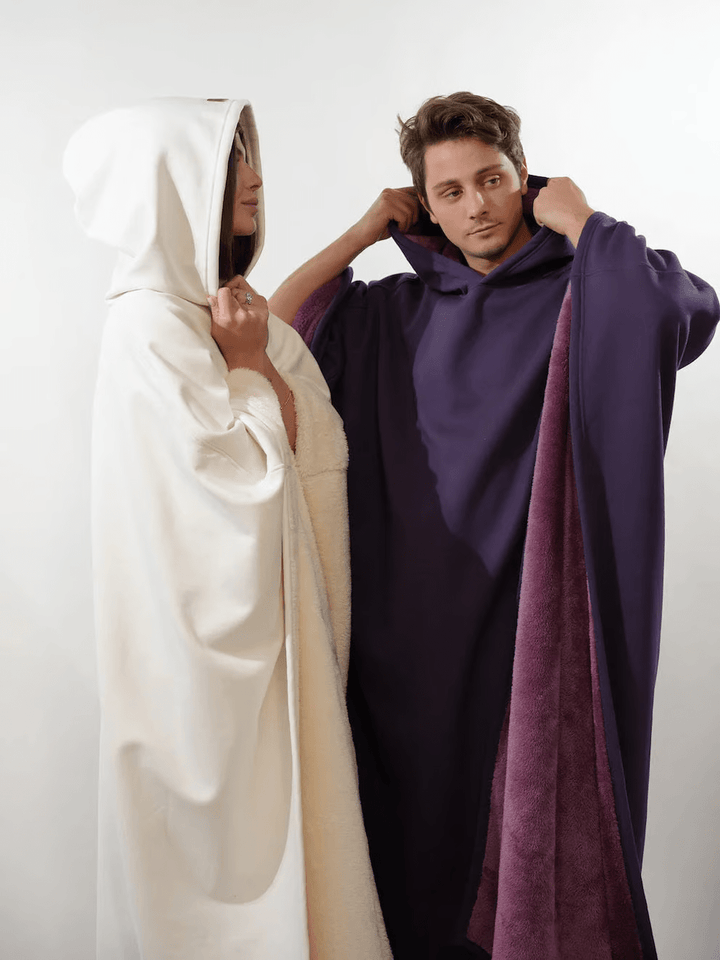 Anti-stress women's blanket hoodie, soft and cozy for ultimate home comfort.