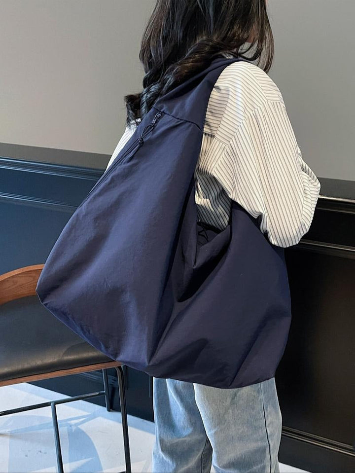 Women's fashion canvas shoulder tote bag, made from natural cotton, large capacity for all essentials