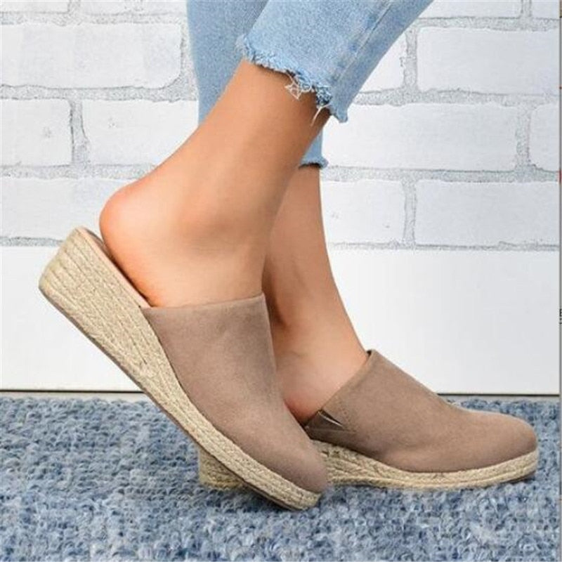 Summer retro chic wedge sandals for women, offering comfortable and stylish everyday wear.