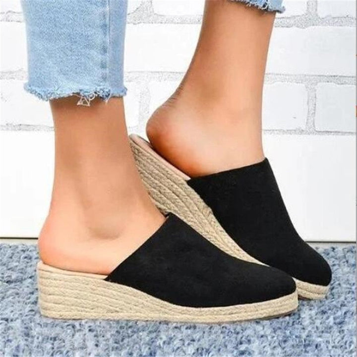 Vera Retro Chic Wedge Sandals, women's slip-on, for stylish summer comfort and casual looks.