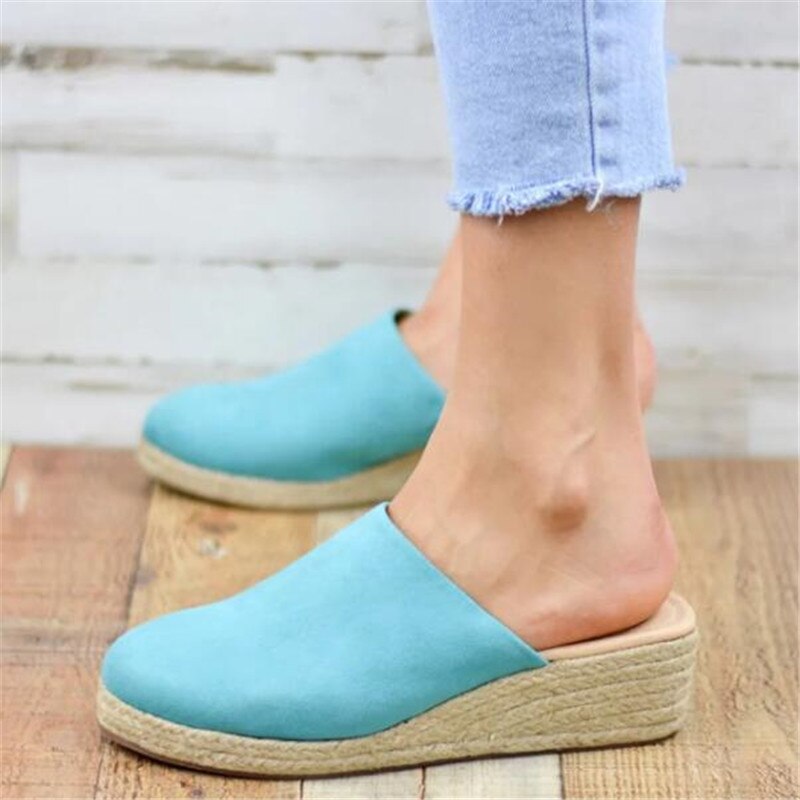 Stylish women's wedge sandals, retro chic, comfortable for everyday summer wear.