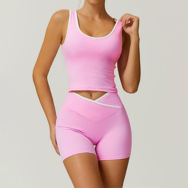 Women's yoga set, two piece sculpting activewear, comfortable and supportive gym wear, high-waisted style