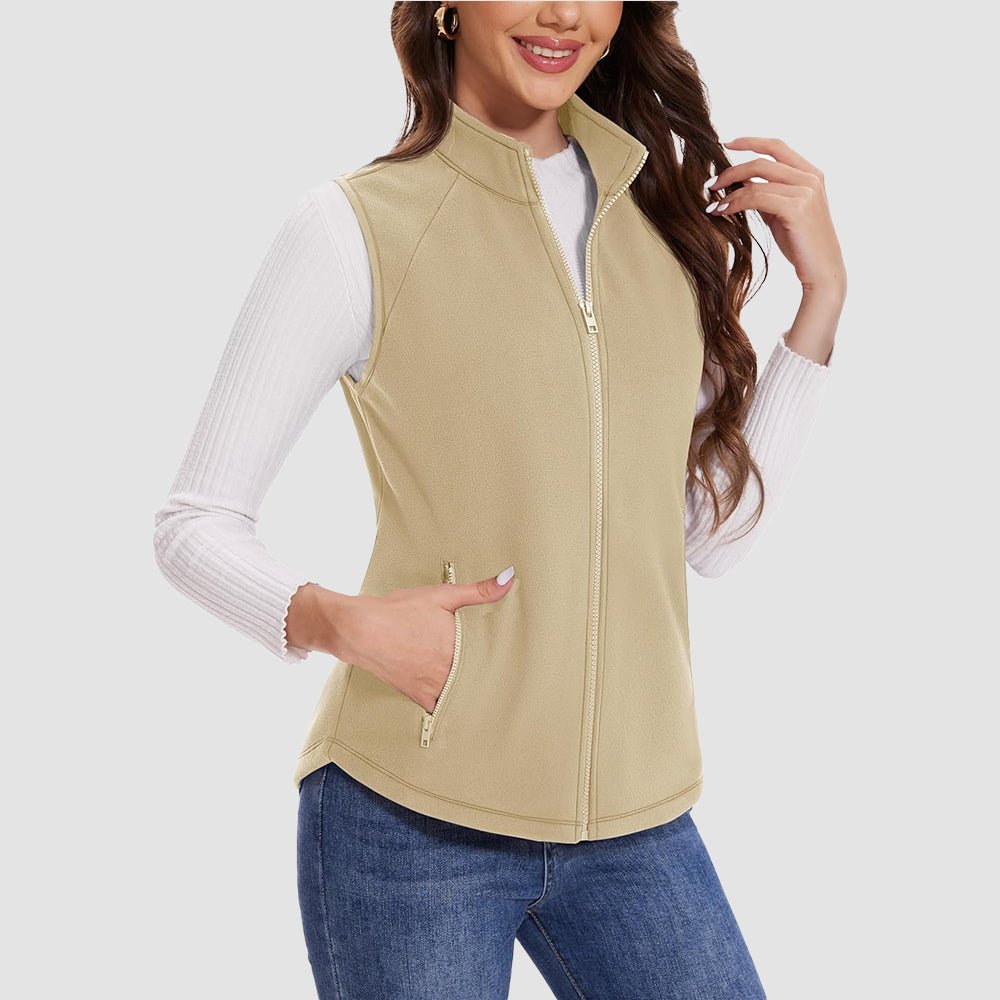 Women's Siena Lightweight Fleece Vest for casual fall fashion layering