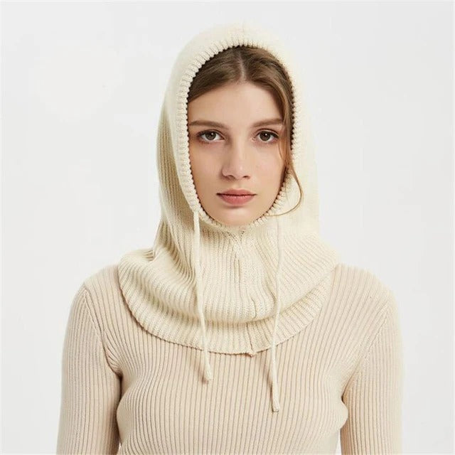 Plush women's wool slouchy beanie, a warm and soft winter hat for ultimate comfort in cold weather.