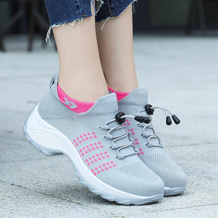 Stylish and supportive women's sneakers. Cushioned for all-day walking comfort.