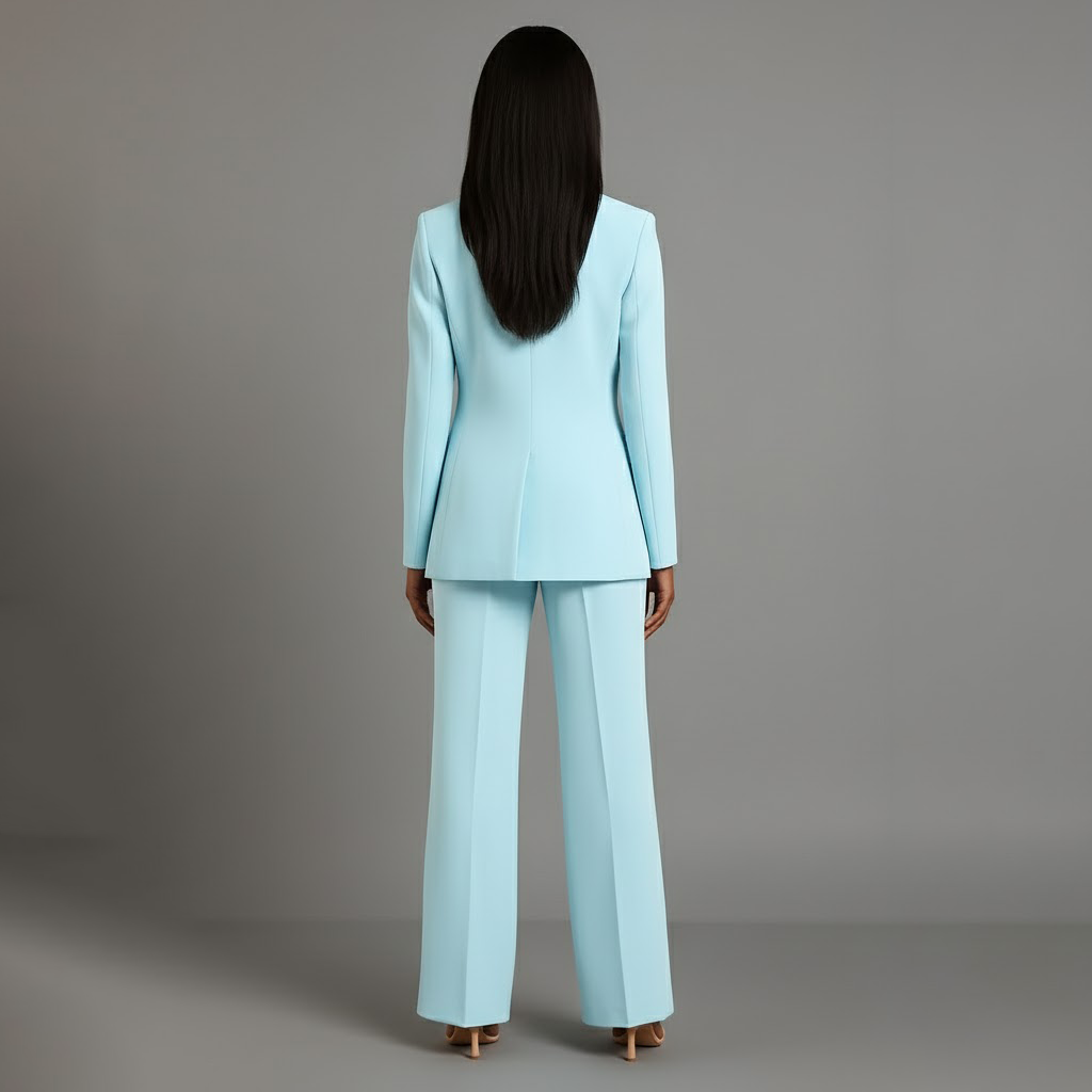 Versatile women's pant suit, ideal for both formal office wear and special occasions.