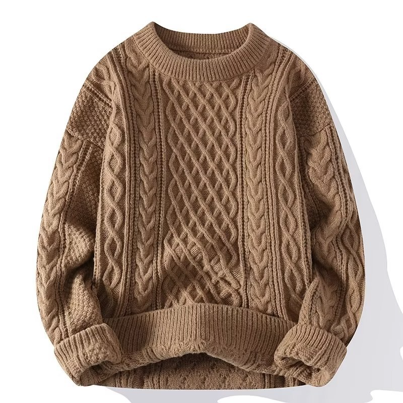 Versatile women's long-sleeve crewneck sweater, ideal for spring layering & casual everyday outfits