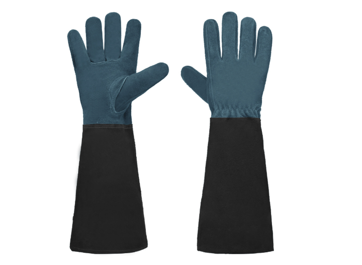 Long thorn-proof women's gloves for rose gardens, breathable, durable for plant protection.