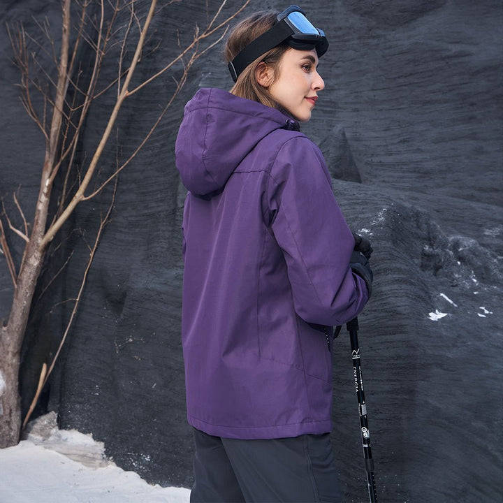 The interior of the Verona 3-in-1 women's jacket, showing the soft, detachable fleece lining.