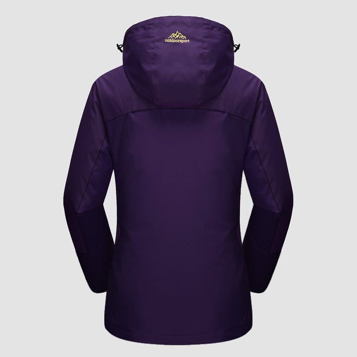 Three-quarter view of the Verona 3-in-1 women's jacket, showcasing its flattering fit and hooded design.