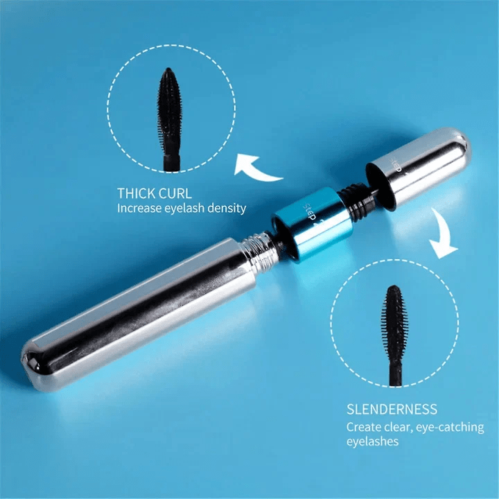Women's 2 - in - 1 Waterproof Lengthening Mascara 4D Silk Fiber - Lexians