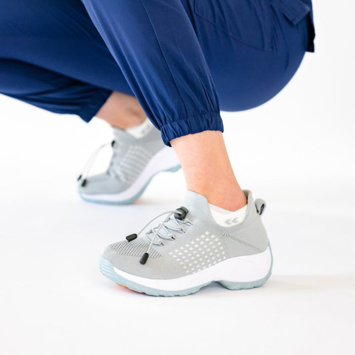 Women's Arctic White Ortho Stretch Cushion Shoes - Lexians