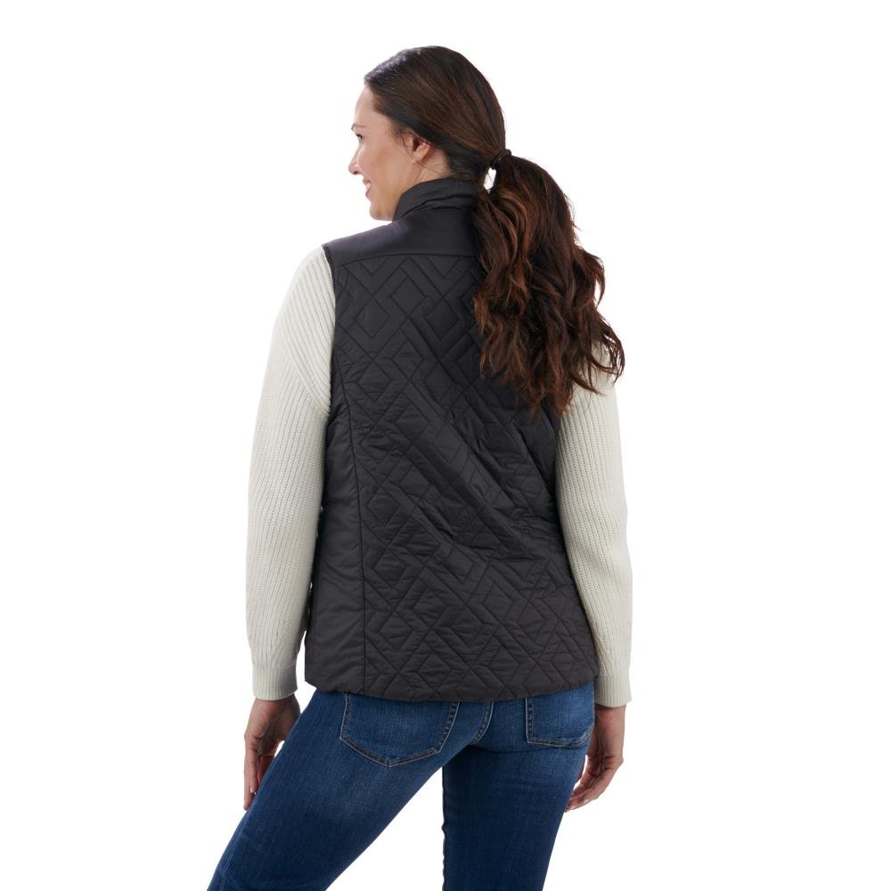 Women's Black Quilted Heated Vest for Cold Weather - Lexians