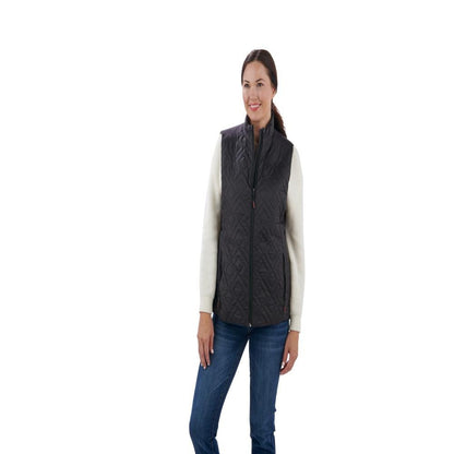 Women's Black Quilted Heated Vest for Cold Weather - Lexians