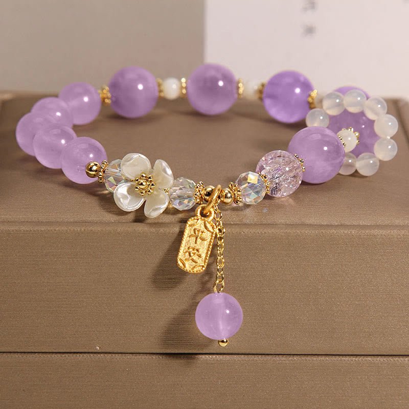 Women's Blue Crystal Amethyst Healing Bracelet - Lexians