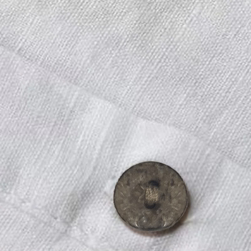 Women's Cotton Linen Shirt Dress with Pockets and Buttons - Lexians