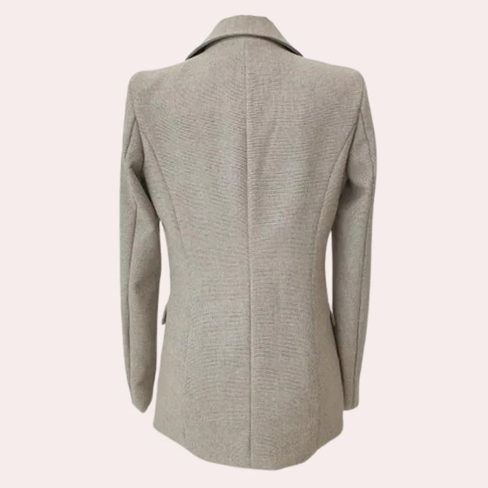 Women's elegant 3-piece suit set with blazer, waistcoat, and trousers in a classic polished design for versatile wear.