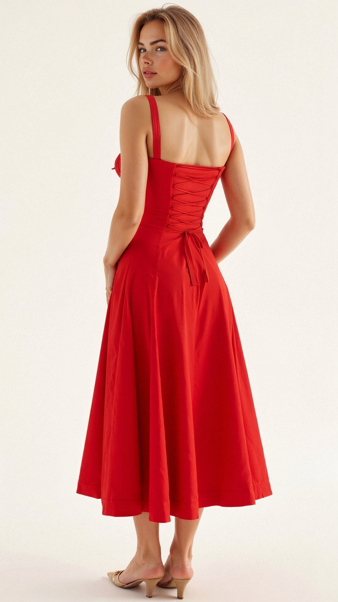 Women's Elegant Corset Summer Dress with Bow Detail - Lexians