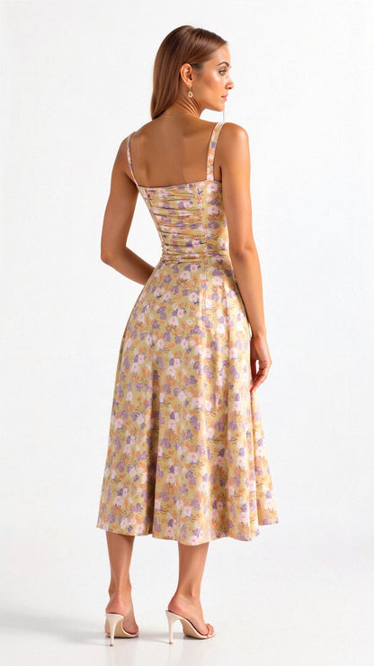 Women's Elegant Corset Summer Dress with Bow Detail - Lexians