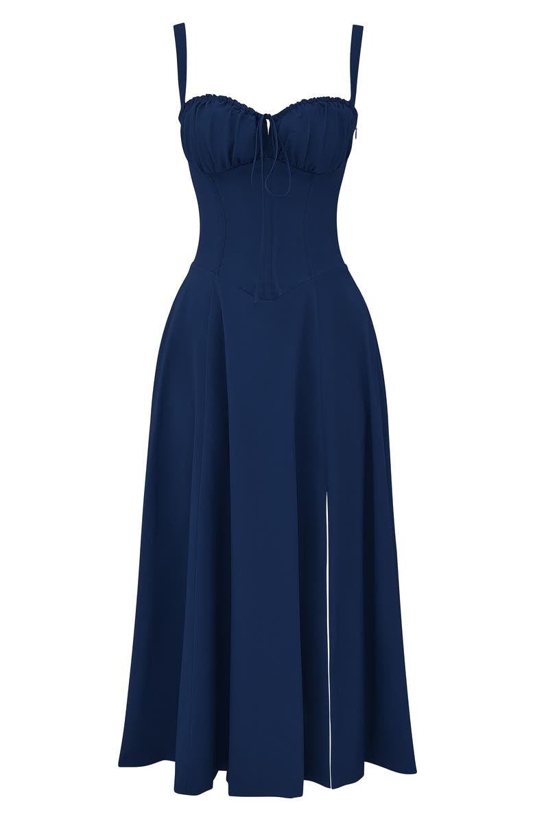 Women's Elegant Corset Summer Dress with Bow Detail - Lexians