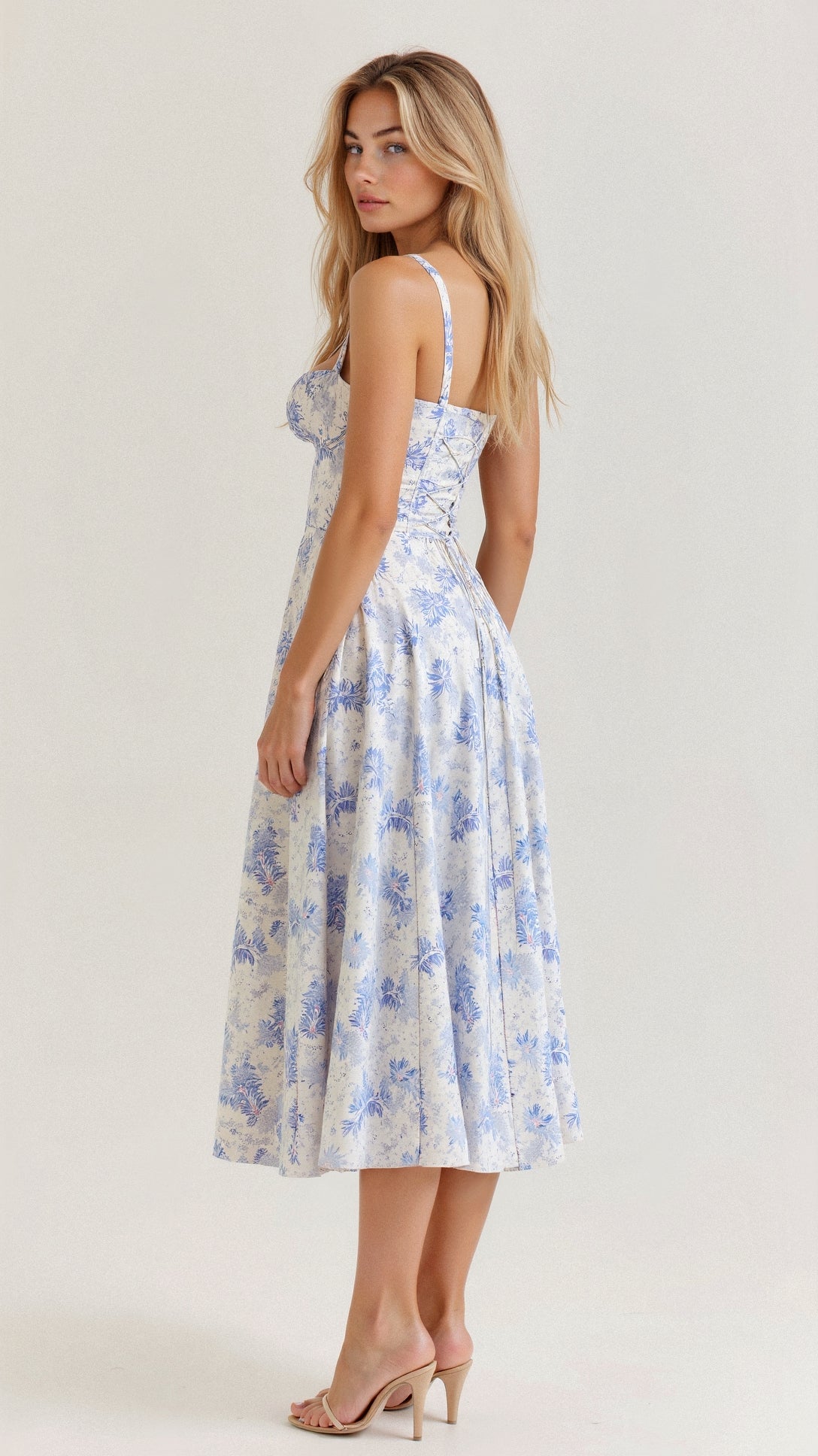 Women's Elegant Corset Summer Dress with Bow Detail - Lexians