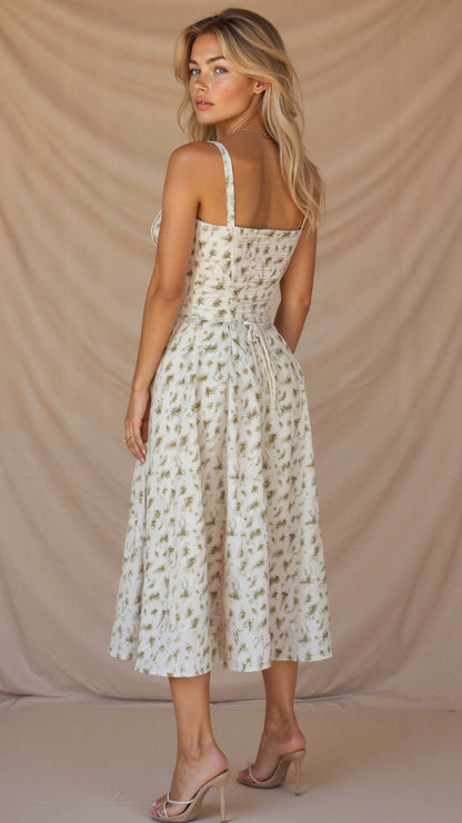 Women's Elegant Corset Summer Dress with Bow Detail - Lexians