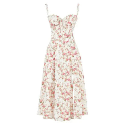 Women's Elegant Corset Summer Dress with Bow Detail - Lexians