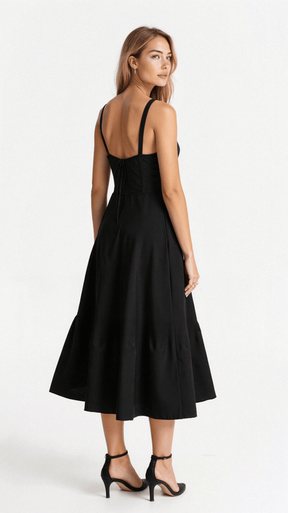 Women's Elegant Corset Summer Dress with Bow Detail - Lexians