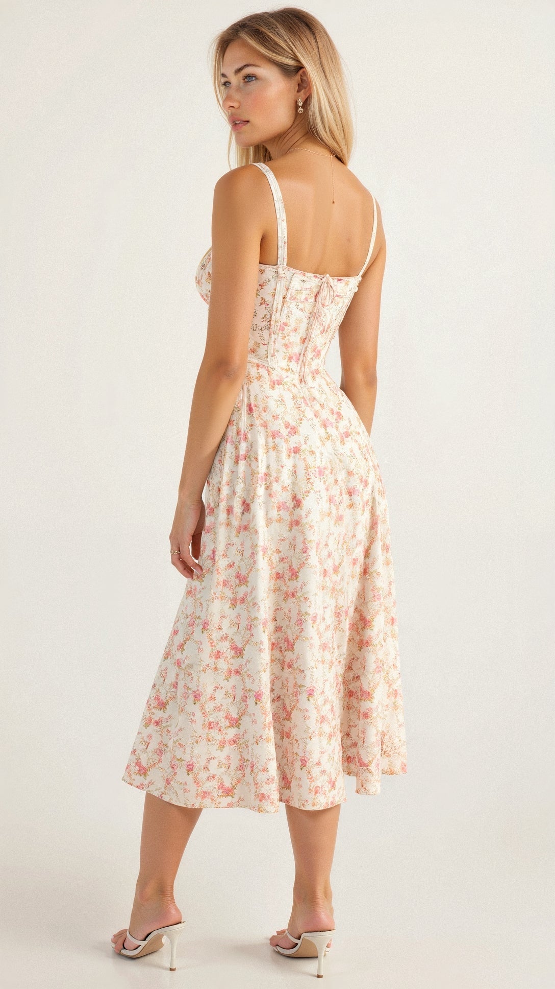 Women's Elegant Corset Summer Dress with Bow Detail - Lexians