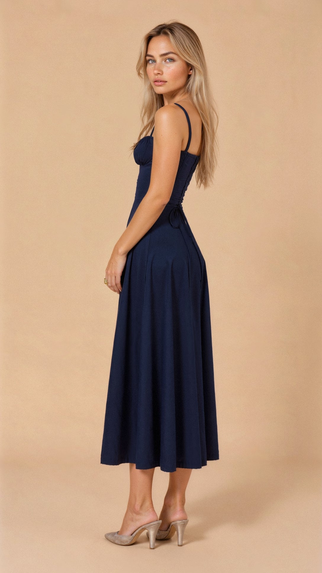 Women's Elegant Corset Summer Dress with Bow Detail - Lexians