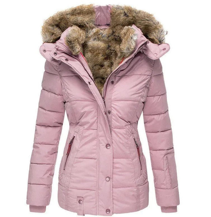 Women's Faux Fur - Lined Winter Parka with Hood - Lexians