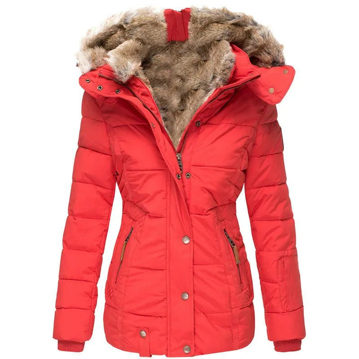 Women's Faux Fur - Lined Winter Parka with Hood - Lexians