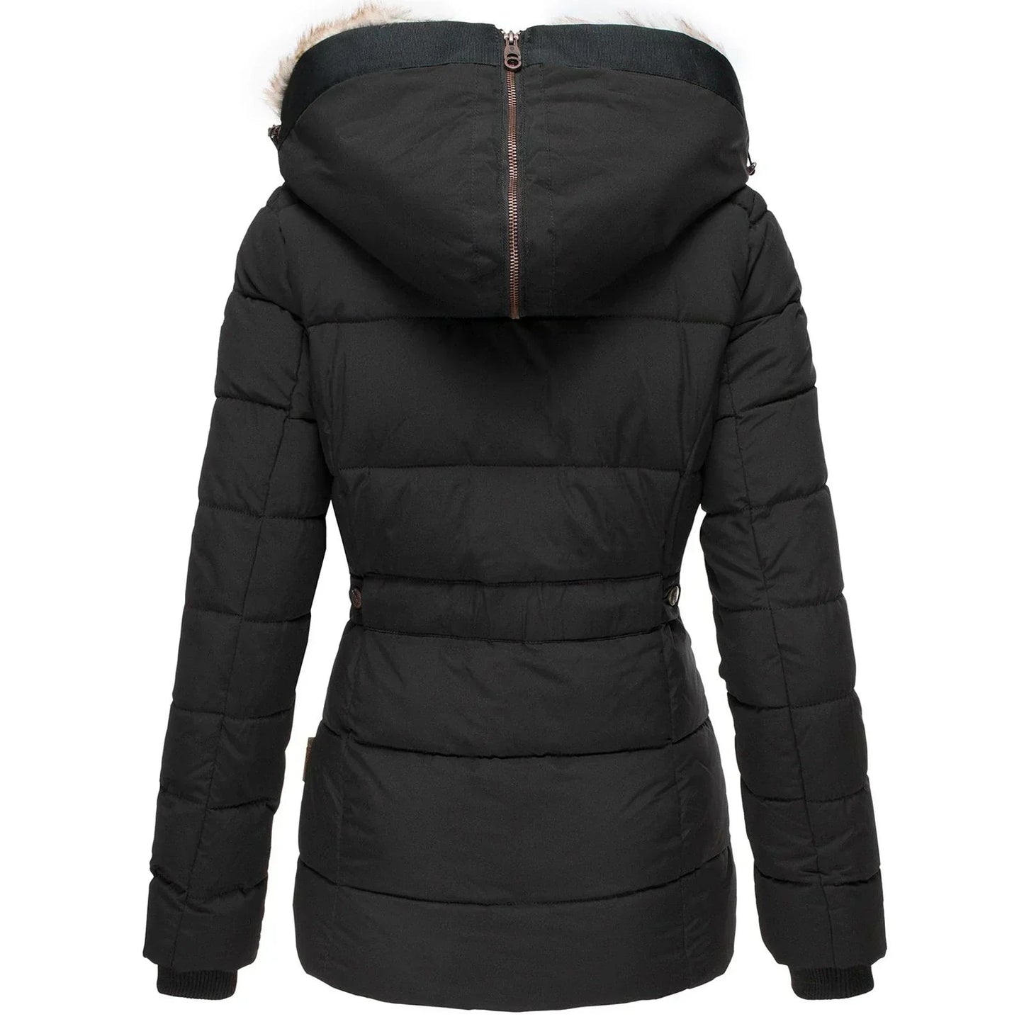Women's Faux Fur - Lined Winter Parka with Hood - Lexians